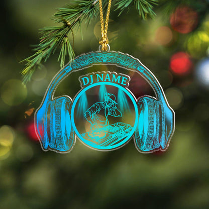 Personalized DJ Player Ornament, Custom Name Dj Mixer Ornament ON1531