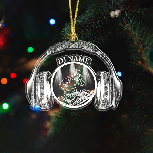 Personalized DJ Player Ornament, Custom Name Dj Mixer Ornament ON1531