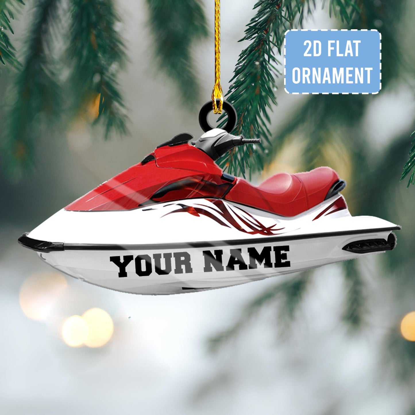 Personalized Waverunner Christmas Ornament 2024, Custom Name Wave Runner Driver Ornament ON0733