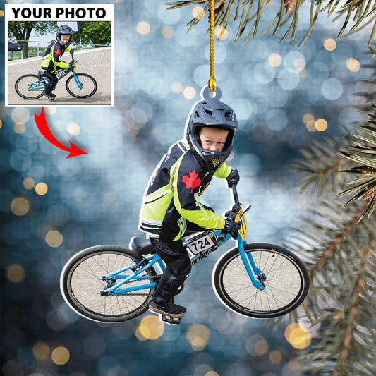 Custom Photo Bmx Riders Ornament, Personalized Bmx Riders Players Ornament ON0966