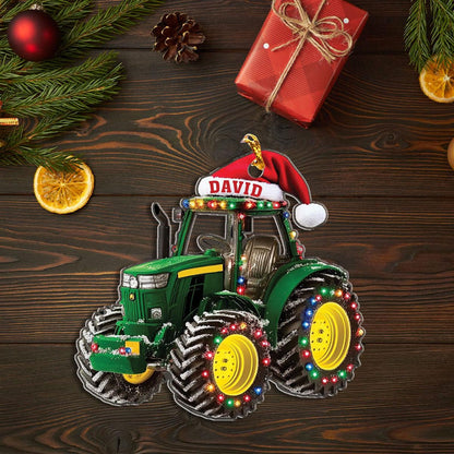 Personalized Tractor Christmas Ornament 2024, Custom Name Tractor Driver Ornament ON0742