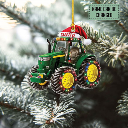 Personalized Tractor Christmas Ornament 2024, Custom Name Tractor Driver Ornament ON0742