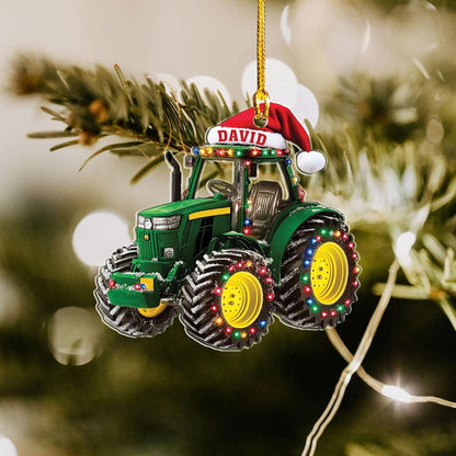 Personalized Tractor Christmas Ornament 2024, Custom Name Tractor Driver Ornament ON0742