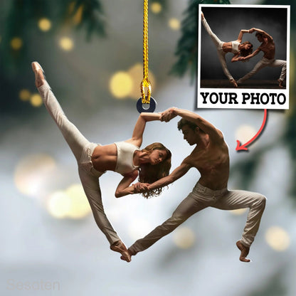 Custom Photo Ballet Dancer Christmas Ornament, Personalized Ballet Lovers Ornament ON0528