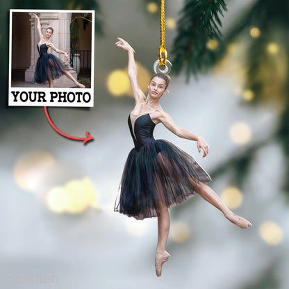 Custom Photo Ballet Dancer Christmas Ornament, Personalized Ballet Lovers Ornament ON0528