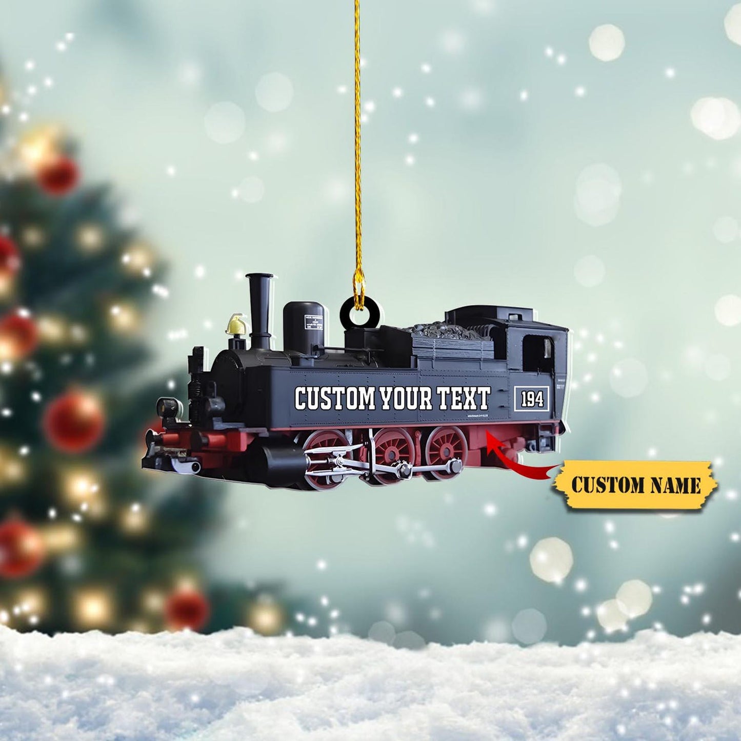 Personalized Railroader Christmas Ornament, Custom Name Railroader Ornament ON0738