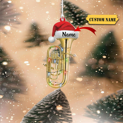 Personalized Euphonium Christmas Ornament, Custom Name Euphonium Lovers Xmas Ornament ON0903