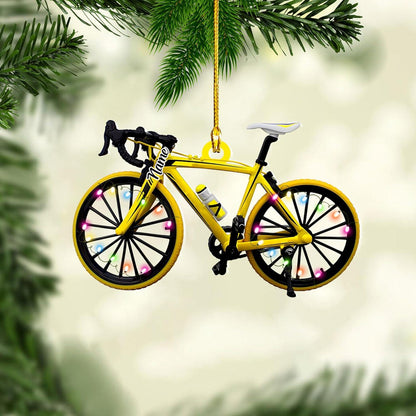 Personalized Road Bike Bicycle Christmas Ornament, Custom Name Cycling Bicycle Rider Xmas Ornament ON0711