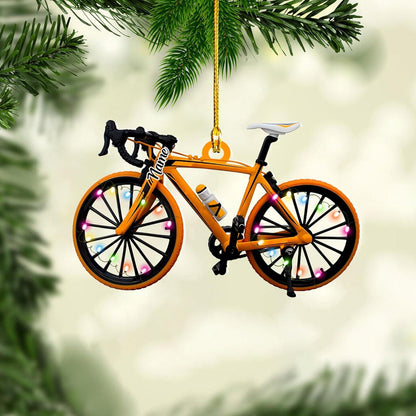 Personalized Road Bike Bicycle Christmas Ornament, Custom Name Cycling Bicycle Rider Xmas Ornament ON0711