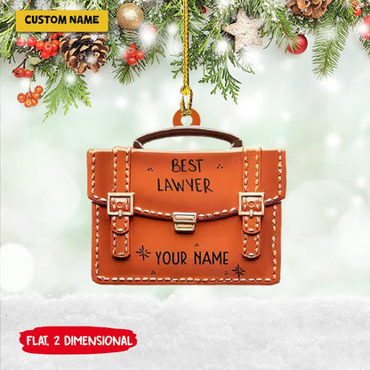 Personalized Best Lawyer Bag Christmas Ornament, Custom Name Lawyer Ornament ON0705