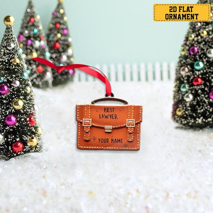 Personalized Best Lawyer Bag Christmas Ornament, Custom Name Lawyer Ornament ON0705