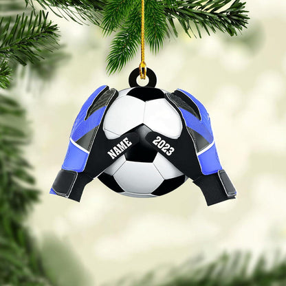 Personalized Soccer Goal Keeper Christmas Ornament 2024, Custom Name Soccer Soccer Lover Ornament ON0703