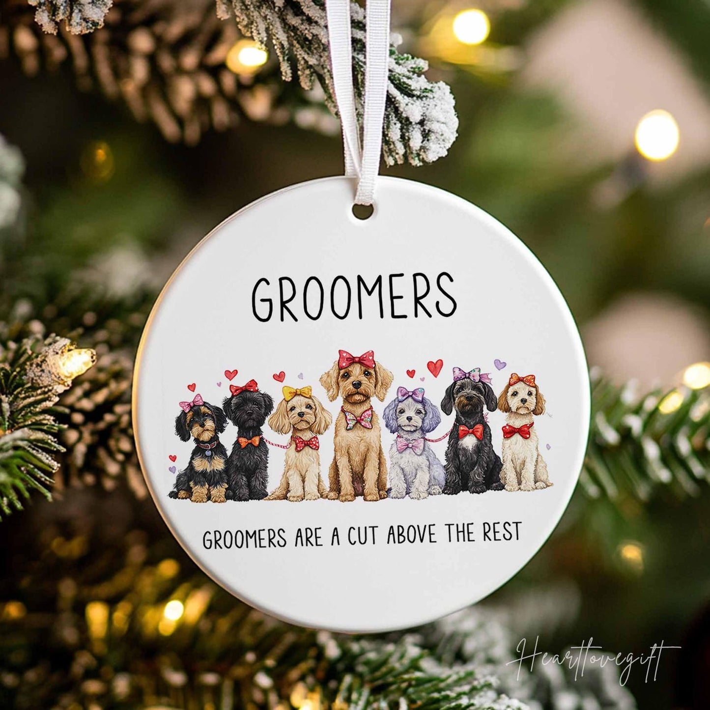 Groomers Are A Cut Above The Rest Ornament, Dog Lovers Christmas Ornament ON0715