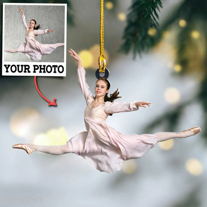 Custom Photo Ballet Dancer Christmas Ornament, Personalized Ballet Lovers Ornament ON0528