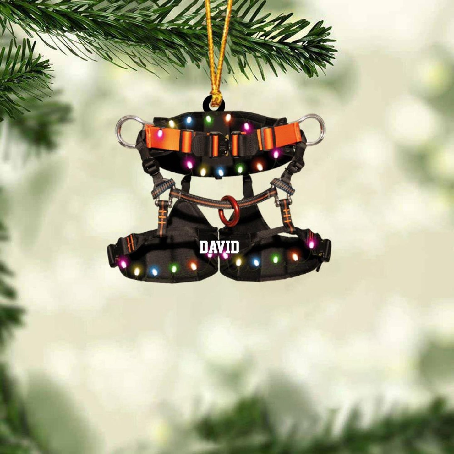 Personalized Arborist Gear & Equipment Christmas Ornament, Custom Name Arborist Ornament ON1051