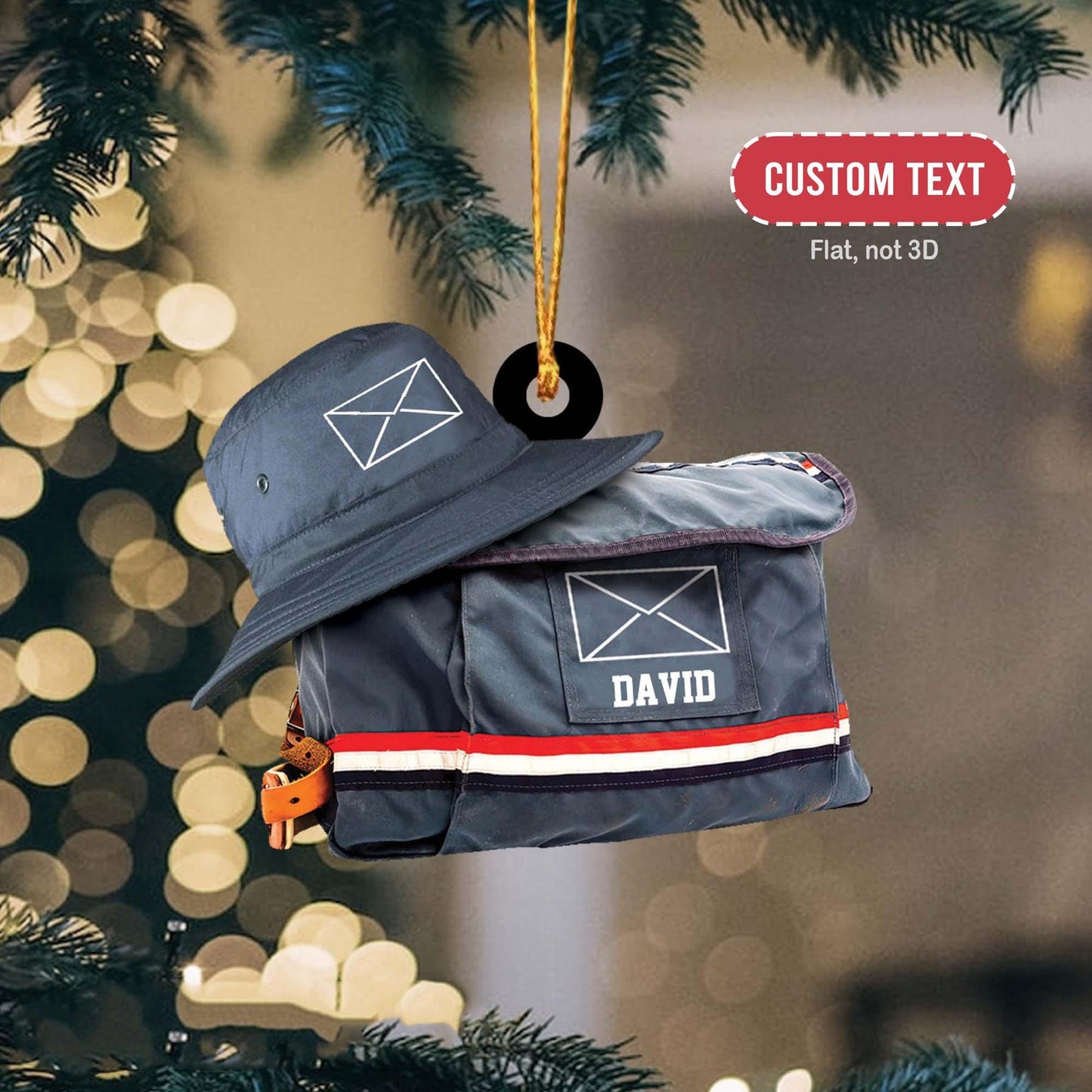 Personalized Postal Worker Bag Ornament, Custom Name Postal Worker Ornament ON1177