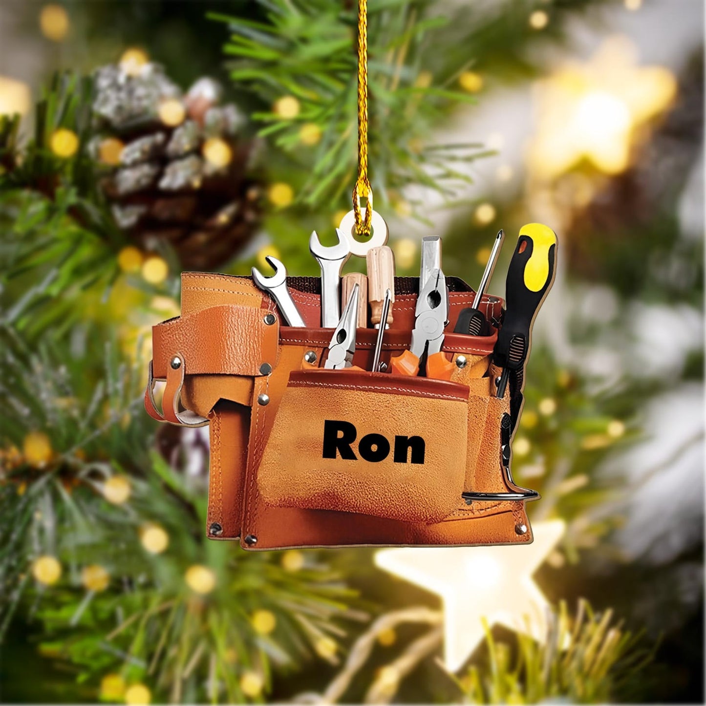 Personalized Electrician Tool Bag Ornament, Custom Name Electrician Lovers Ornament ON0937