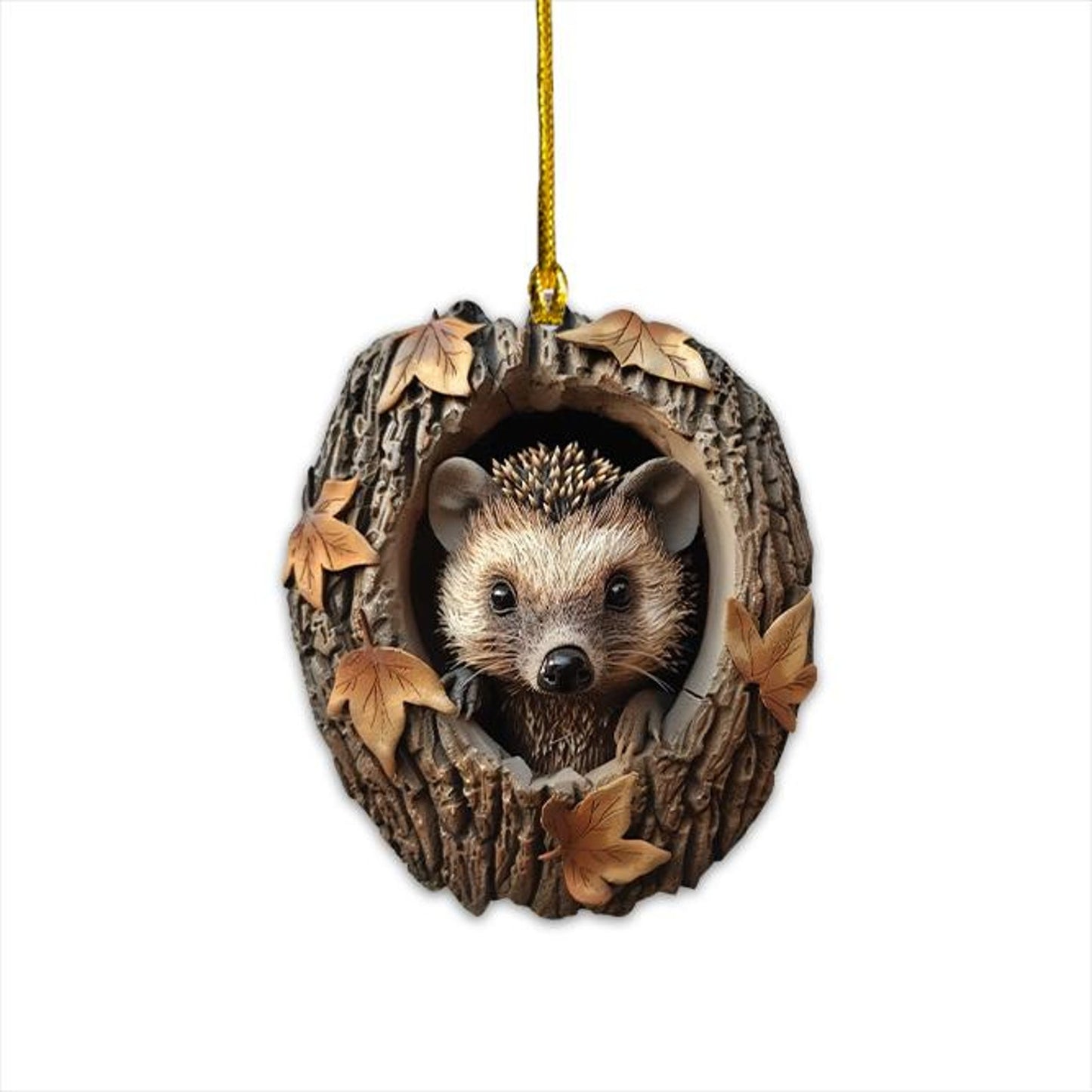 Hedgehog Christmas Ornament, Hedgehog Hanging Christ Tree Ornament ON0849