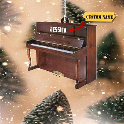 Personalized Piano Christmas Ornament, Custom Piano Lovers Ornament ON0517