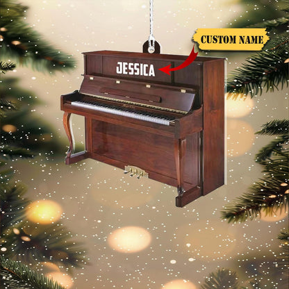 Personalized Piano Christmas Ornament, Custom Piano Lovers Ornament ON0517