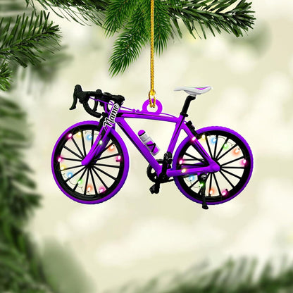 Personalized Road Bike Bicycle Christmas Ornament, Custom Name Cycling Bicycle Rider Xmas Ornament ON0711