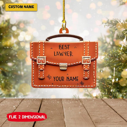 Personalized Best Lawyer Bag Christmas Ornament, Custom Name Lawyer Ornament ON0705