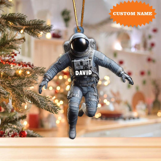 Personalized Astronaut Christmas Ornament, Custom Name Astronaut Lover Ornament ON1670