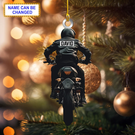 Personalized Motorcycle V2 Christmas Ornament, Custom Dirt Bike Ornament With Name ON1118