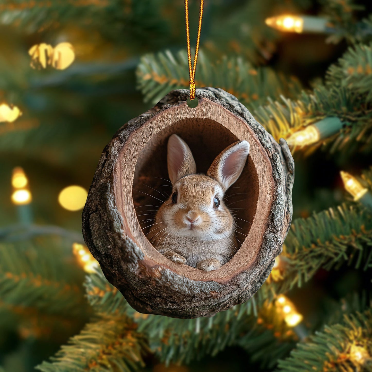 Bunny Christmas Ornament, Rabbit Ornament for Animal Lover ON0734