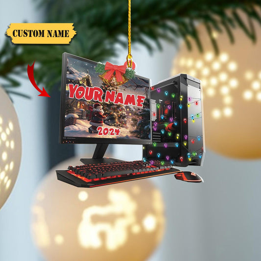 Personalized Gaming Computer Christmas Ornament, Custom Loved Gaming Computer Ornament ON1657