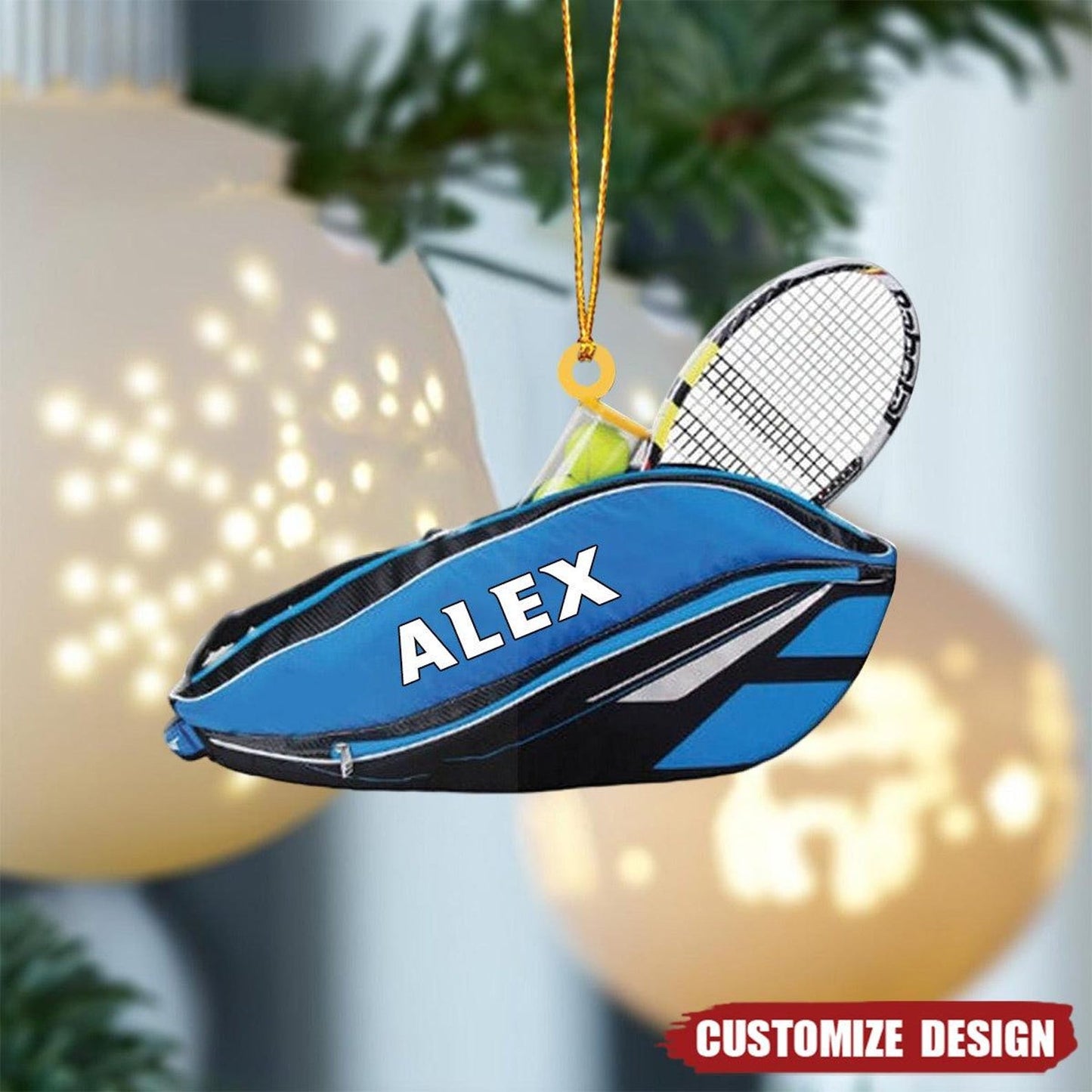 Personalized Tennis Backpacks Ornament, Custom Tennis Lovers Tennis Player Ornament ON0720