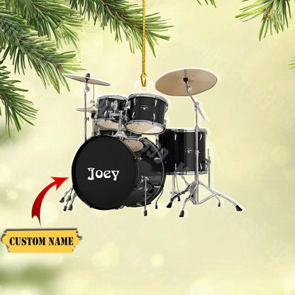 Personalized Drum Christmas Ornament, Custom Name Drummer Ornament ON1342