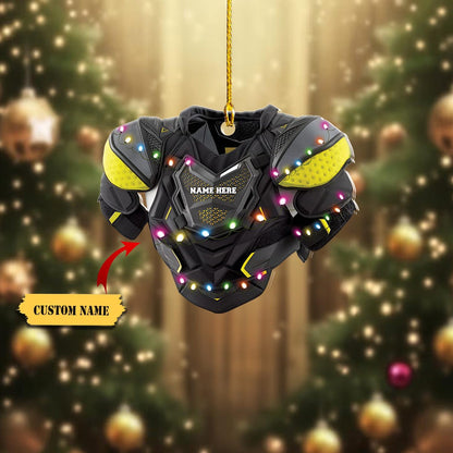 Personalized Hockey Shoulder Pads Light Christmas Ornament, Custom Name Hockey Player Xmas Ornament ON0938