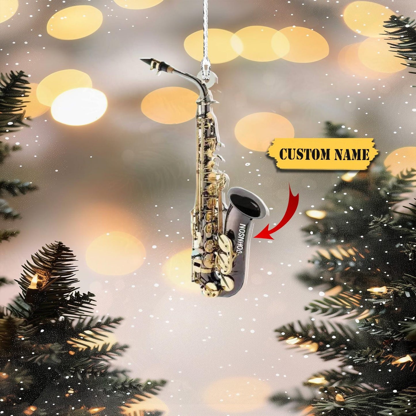 Personalized Saxophone Christmas Ornament, Custom Name Saxophone Player Ornament 2024 ON0919