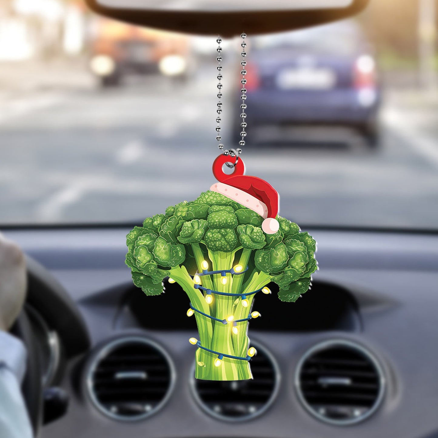 Broccoli Christmas Lights Ornament, Broccoli Lover Xmas Ornament ON1591