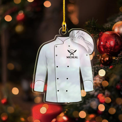 Personalized Chef Uniform Ornament, Custom Name Master Chef Ornament ON1140