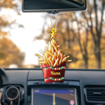 Personalized French Fries Ornament, Custom Name Fast Food Lovers Ornament ON1471