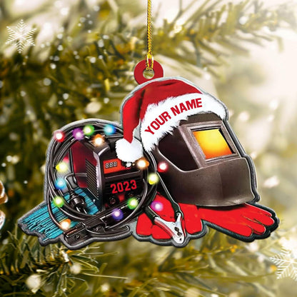 Personalized Welder Tool Christmas Light Ornament, Custom Name Welder Ornament ON1264