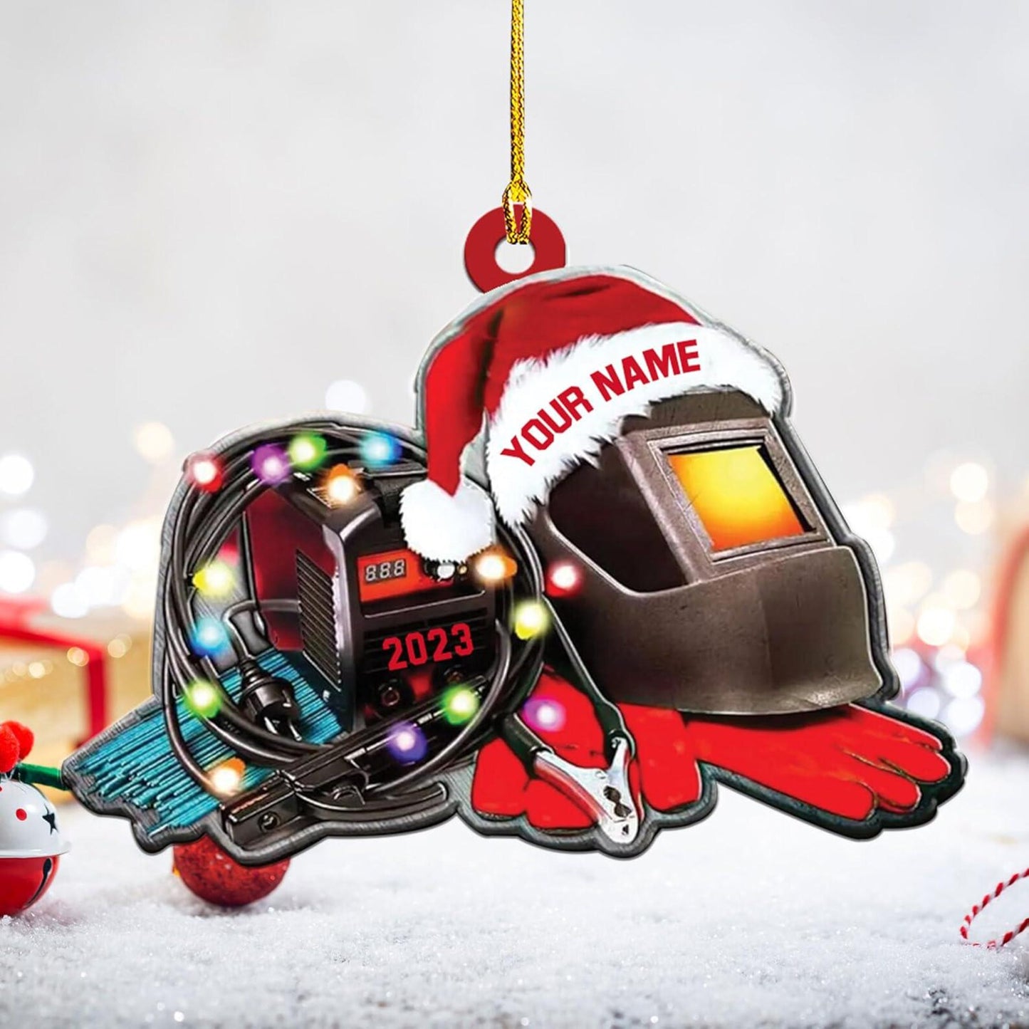 Personalized Welder Tool Christmas Light Ornament, Custom Name Welder Ornament ON1264