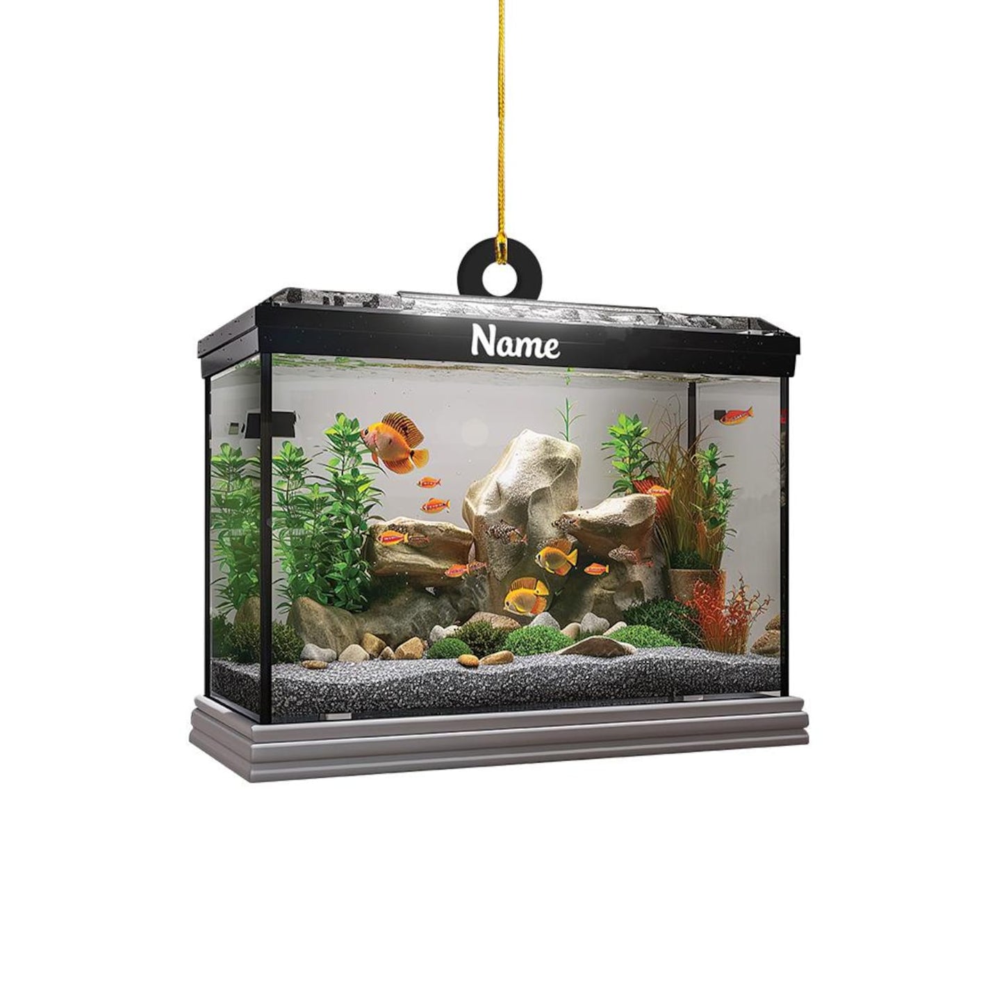 Personalized Aquarium Fish Tank Christmas Ornament, Custom Love Fish Underwater Aquarium Ornament With Name ON0848