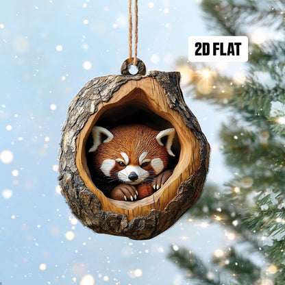 Red Panda Christmas Ornament, Red Panda Lover Ornament ON1170