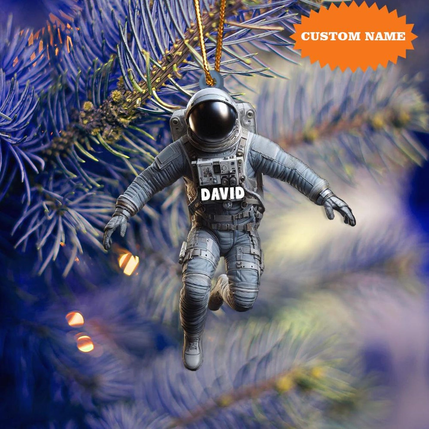 Personalized Astronaut Christmas Ornament, Custom Name Astronaut Lover Ornament ON1670