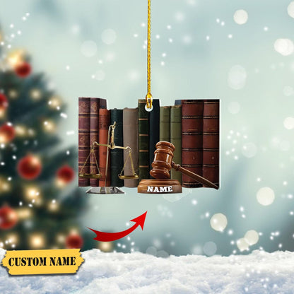 Personalized Lawyer Judge Christmas Ornament, Custom Name Attorney Ornament ON1354