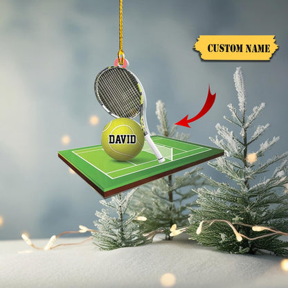 Personalized Tennis Equipment Christmas Ornament, Custom Tennis Player Ornament ON1105