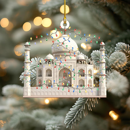 Taj Mahal Christmas Light Ornament, India Lover Ornament ON1250