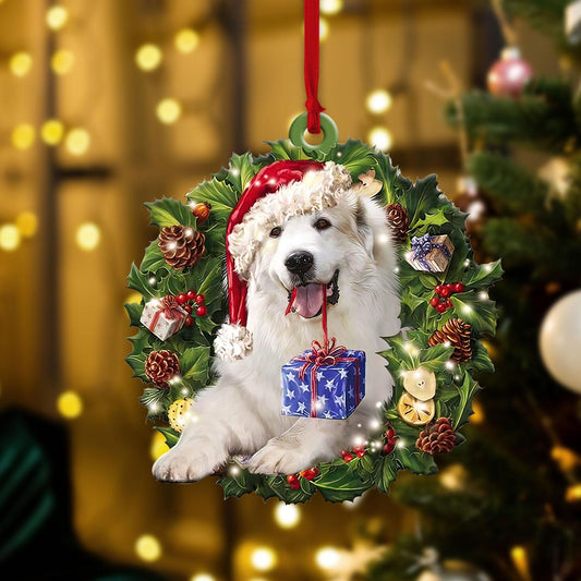 Great Pyrenees Christmas Ornament, Pyrenean Mountain Dog Christmas Ornament ON1719