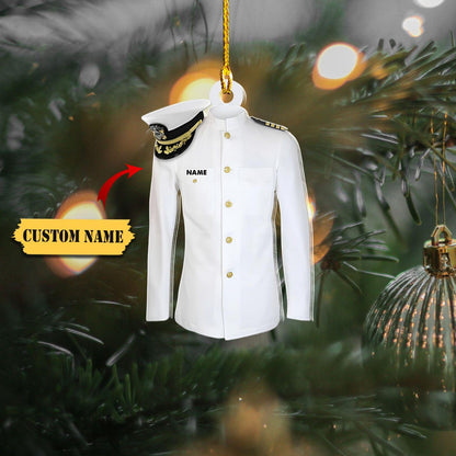 Personalized Navy Uniform Christmas Ornament, Custom Name Sailor Ornament ON1188