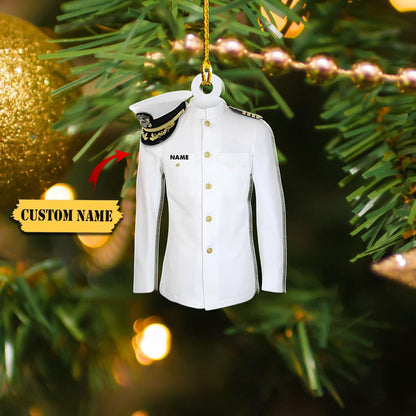 Personalized Navy Uniform Christmas Ornament, Custom Name Sailor Ornament ON1188