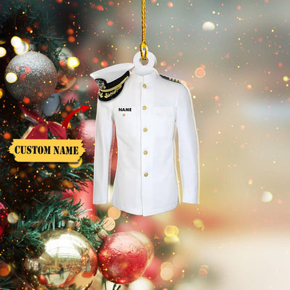 Personalized Navy Uniform Christmas Ornament, Custom Name Sailor Ornament ON1188