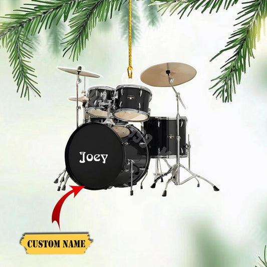 Personalized Drum Christmas Ornament, Custom Name Drummer Ornament ON1342